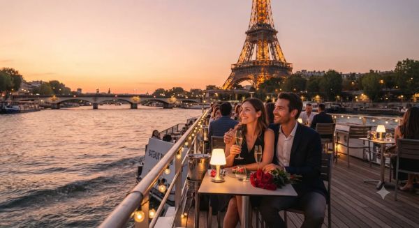 Balade romantique en bateau de croisière à Paris : un moment inoubliable